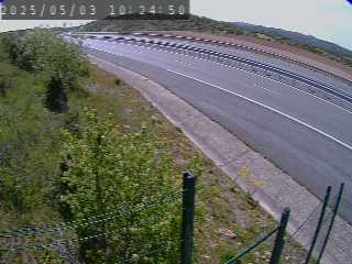 Caméra autoroutière France - A75, Bel-air, à hauteur de Creissels, en provenance du viaduc de Millau et en direction de Montpellier