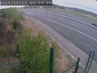Caméra autoroutière France - A75, Bel-air, à hauteur de Creissels, en provenance du viaduc de Millau et en direction de Montpellier