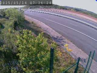 Caméra autoroutière France - A75, Bel-air, à hauteur de Creissels, en provenance du viaduc de Millau et en direction de Montpellier