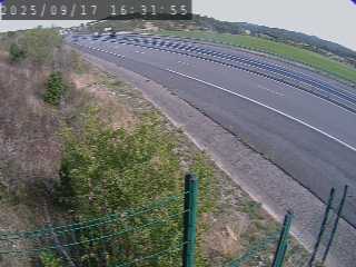 Caméra autoroutière France - A75, Bel-air, à hauteur de Creissels, en provenance du viaduc de Millau et en direction de Montpellier