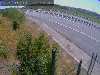 Caméra autoroutière France - A75, Bel-air, à hauteur de Creissels, en provenance du viaduc de Millau et en direction de Montpellier