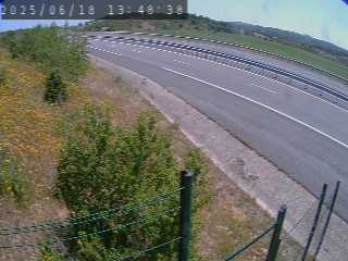 Caméra autoroutière France - A75, Bel-air, à hauteur de Creissels, en provenance du viaduc de Millau et en direction de Montpellier