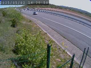 Caméra autoroutière France - A75, Bel-air, à hauteur de Creissels, en provenance du viaduc de Millau et en direction de Montpellier