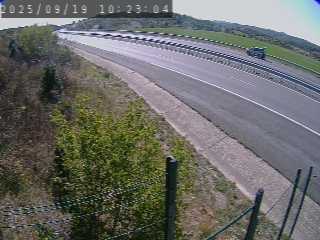 Caméra autoroutière France - A75, Bel-air, à hauteur de Creissels, en provenance du viaduc de Millau et en direction de Montpellier