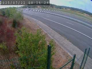 Caméra autoroutière France - A75, Bel-air, à hauteur de Creissels, en provenance du viaduc de Millau et en direction de Montpellier