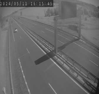 Caméra autoroute A75 à hauteur de La Cavalerie en direction de Montpellier, à proximité de l'aérodrome de Millau-Larzac