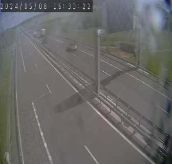 Caméra autoroute A75 à hauteur de La Cavalerie en direction de Montpellier, à proximité de l'aérodrome de Millau-Larzac
