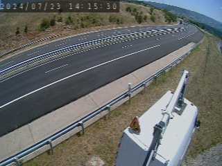 Caméra autoroutière France - A75, Engayresque, entre Millau et Séverac-le-Chateau, en direction de Montpellier