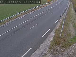 Webcam routière du col de Fix-Saint-Geneys en Haute-Loire, sur la N102 à 1000 mètres d'altitude