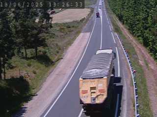 Webcam routière au niveau du lieu-dit de Peyrebeille dans la commune de Lanarce en Ardèche à 1282 mètres d'altitude
